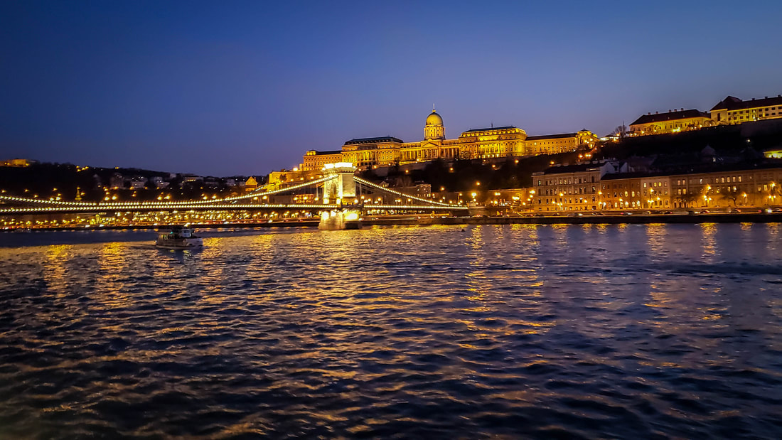 Budapest Danube River and the Chain Bridge