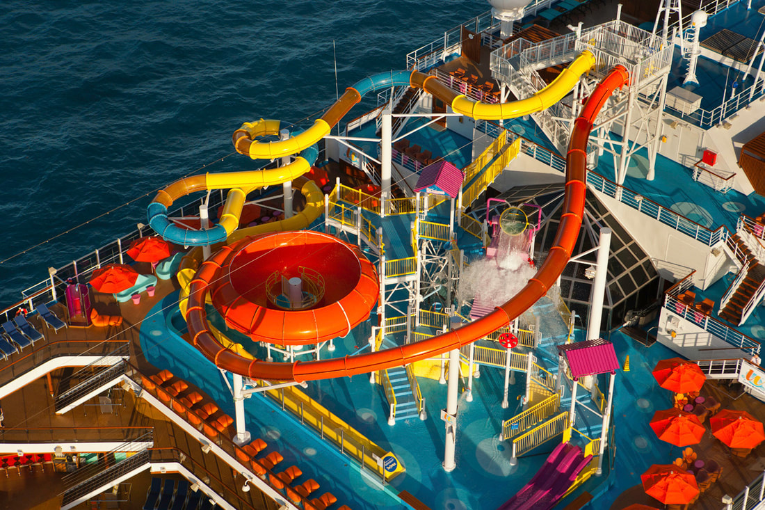 Carnival cruise lines water slides