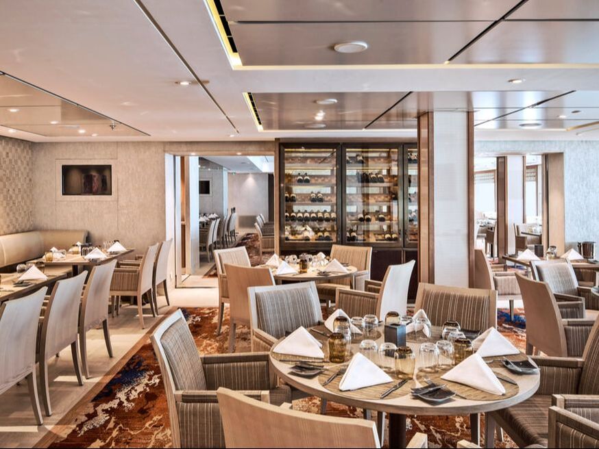 Viking Cruise ship chefs table dining room